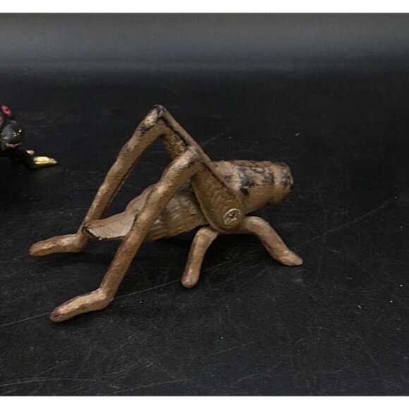 Cast Iron Metal Bee & Grasshopper Bugs Figurine Paperweight Decor Critters Lot 2 - Picture 11 of 12